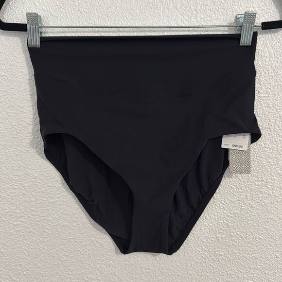 NWT-Amoressa Swimwear- Black high waisted shaping bikini bottoms- Size Medium - Picture 1 of 8